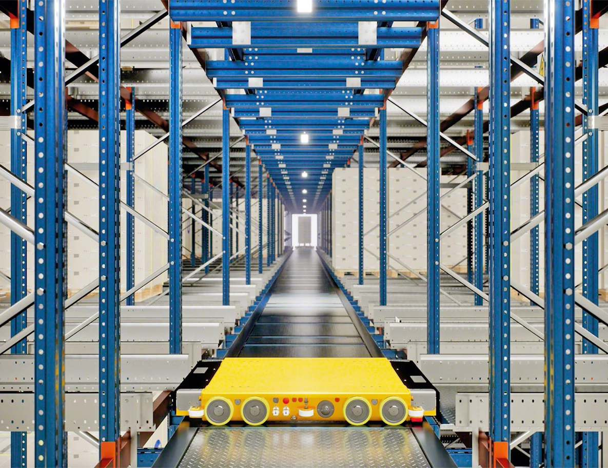 Four-way shuttle racking system